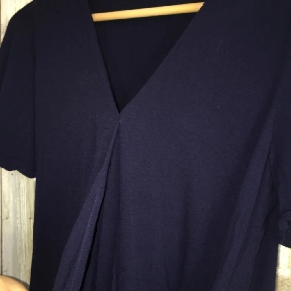 Entro Navy Wrap Blouse - Picture 4 of 6